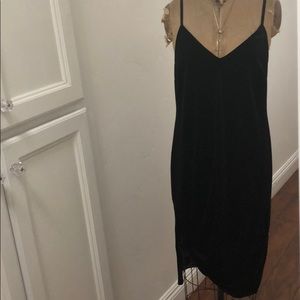 Sanctuary midi velvet black dress